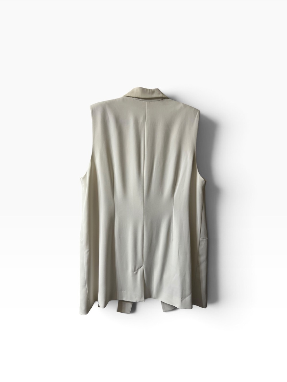 Open Edit Ivory Sleeveless Blazer Vest - Picture 2 of 6